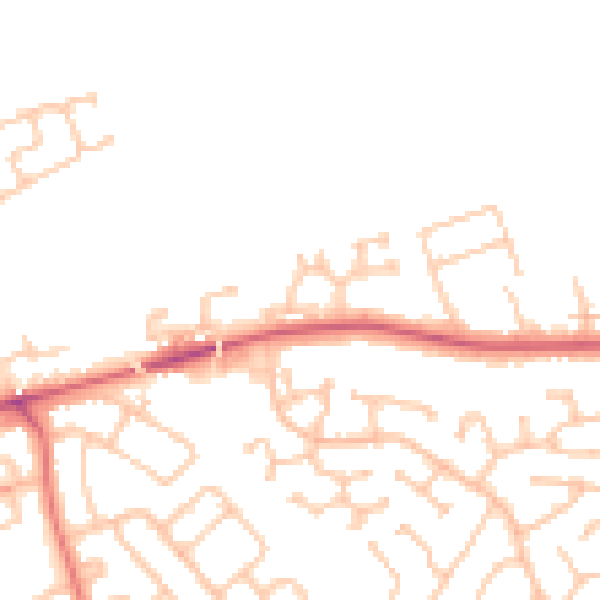 Daytime road noise heatmap for TS20 1RZ