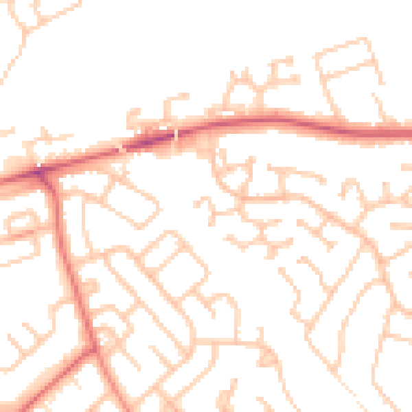 Daytime road noise heatmap for TS20 1SP