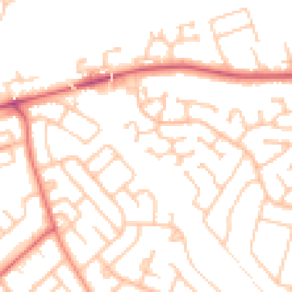 Daytime road noise heatmap for TS20 1ST