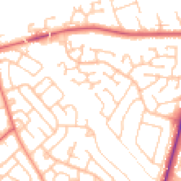 Daytime road noise heatmap for TS20 1TG