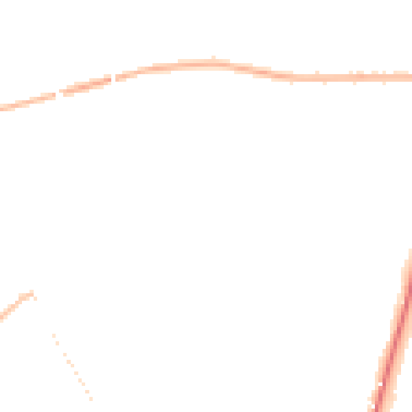 Night-time road noise heatmap for TS20 1TG