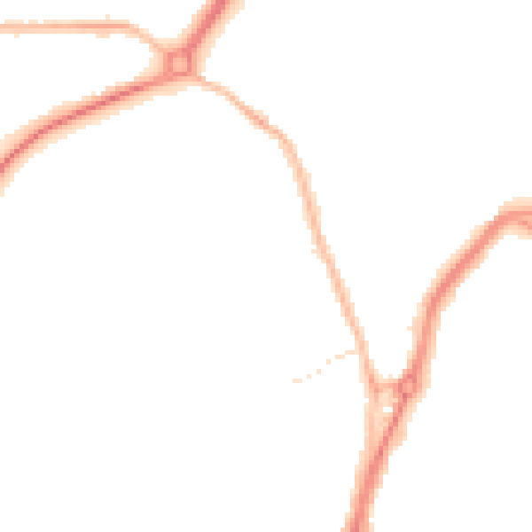 Night-time road noise heatmap for TS20 1TR