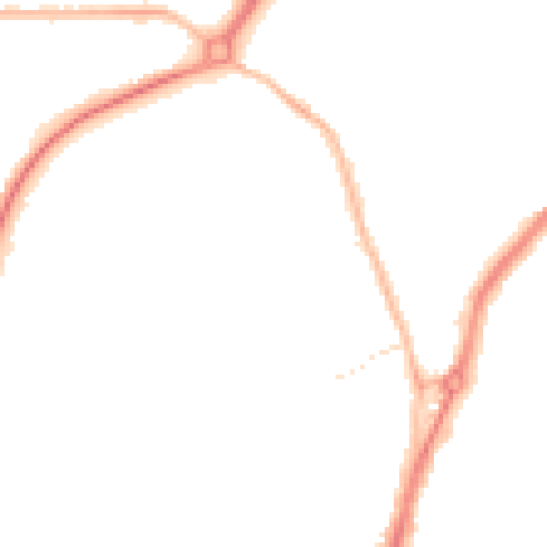 Night-time road noise heatmap for TS20 1TS
