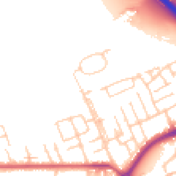 Daytime road noise heatmap for TS20 1TT