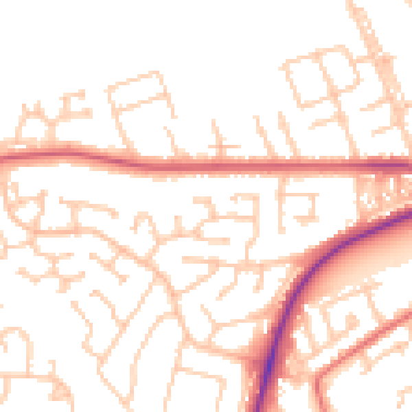 Daytime road noise heatmap for TS20 1TU