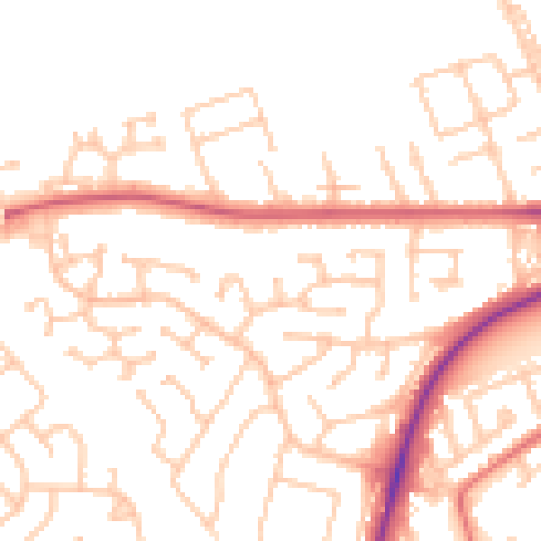 Daytime road noise heatmap for TS20 1TW