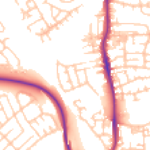Daytime road noise heatmap for TS20 2DF