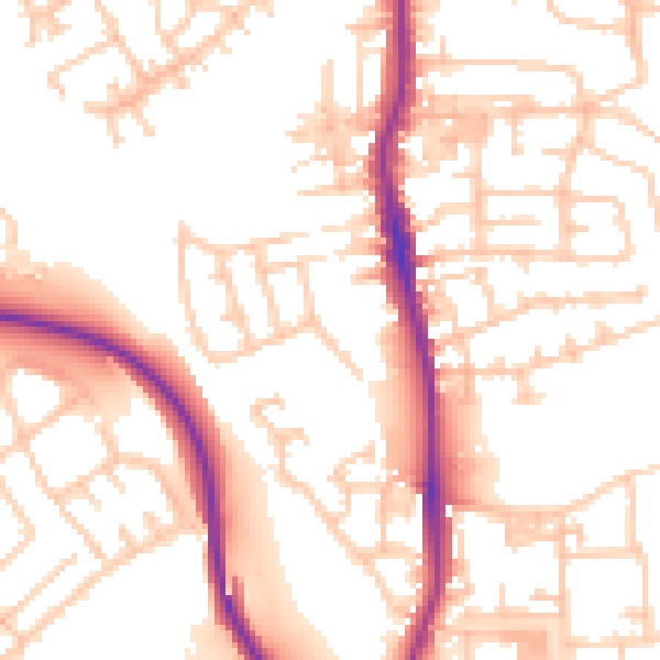 Daytime road noise heatmap for TS20 2DW