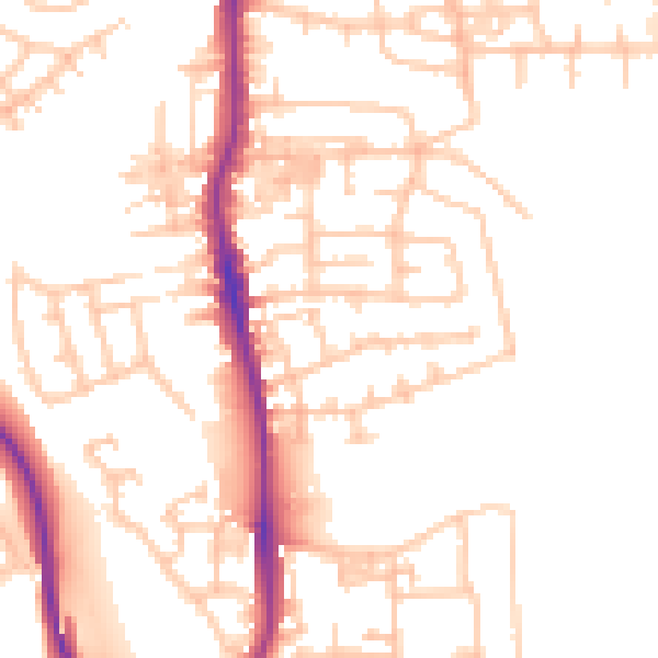 Daytime road noise heatmap for TS20 2EH