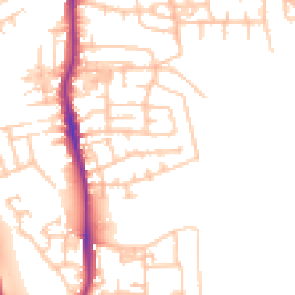 Daytime road noise heatmap for TS20 2EJ