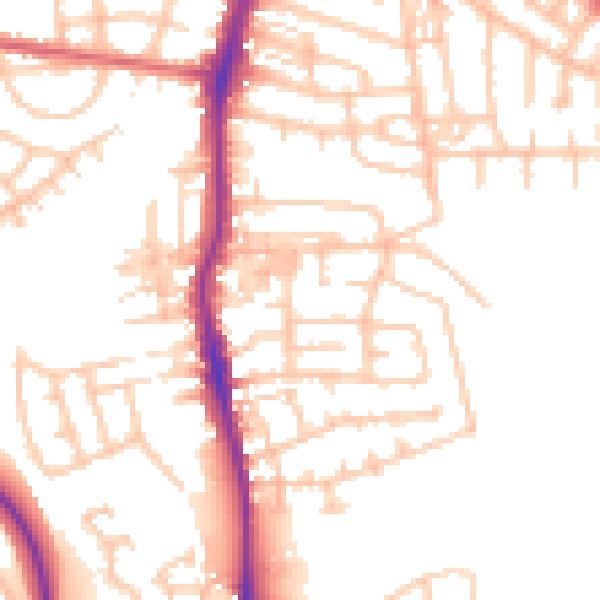Daytime road noise heatmap for TS20 2HJ