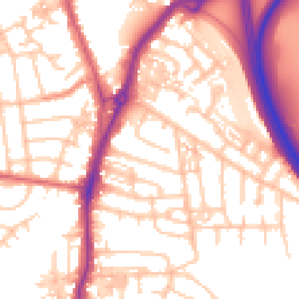 Daytime road noise heatmap for TS20 2RY