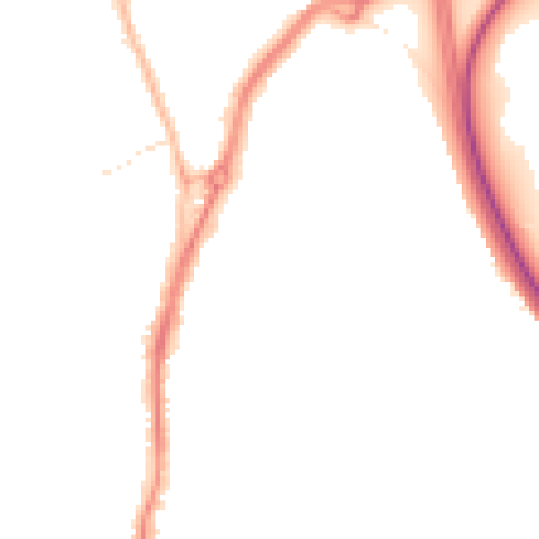Night-time road noise heatmap for TS20 2RY