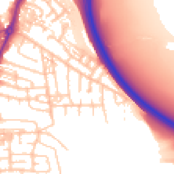 Daytime road noise heatmap for TS20 2TD