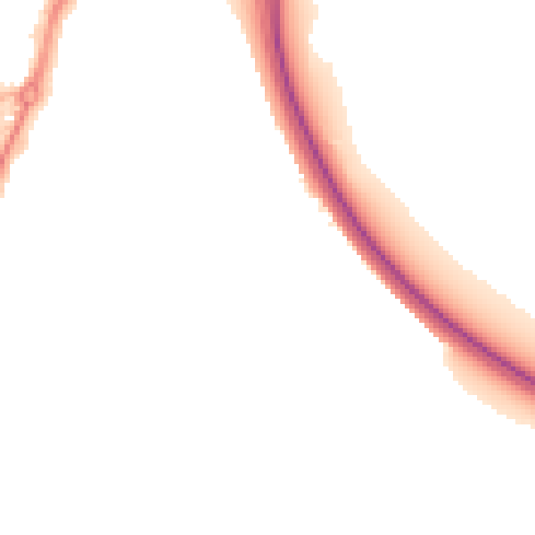 Night-time road noise heatmap for TS20 2TD