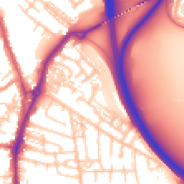 Daytime road noise heatmap for TS20 2TL