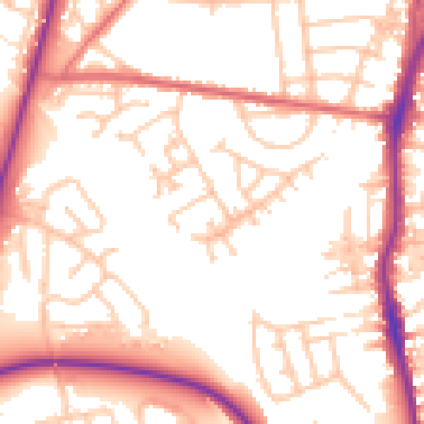 Daytime road noise heatmap for TS20 2XL