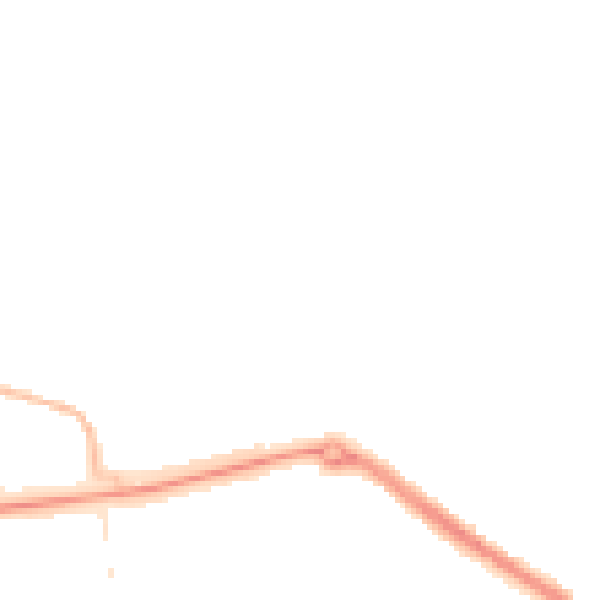 Night-time road noise heatmap for TS24 0AN