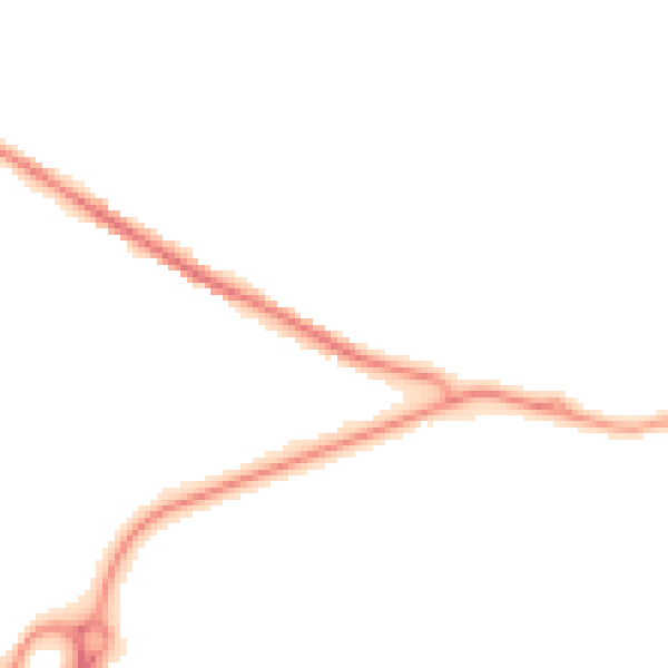 Night-time road noise heatmap for TS24 0BE