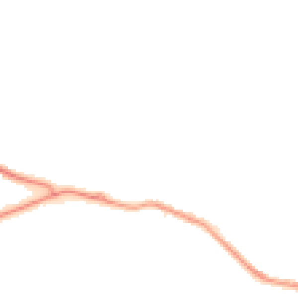 Night-time road noise heatmap for TS24 0DP