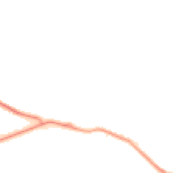 Night-time road noise heatmap for TS24 0DT