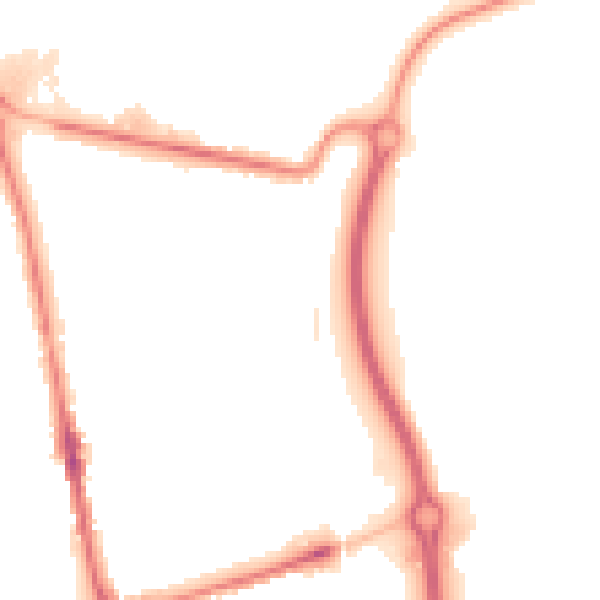 Night-time road noise heatmap for TS24 8LR