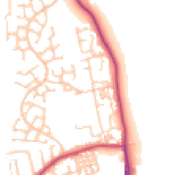 Daytime road noise heatmap for TS25 1AH