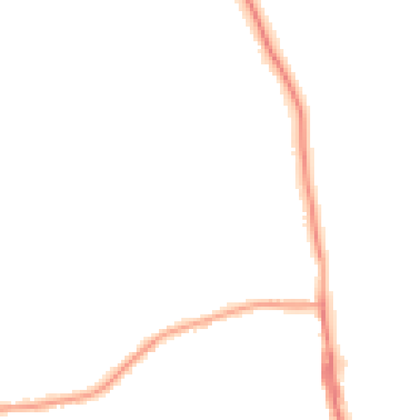 Night-time road noise heatmap for TS25 1AJ