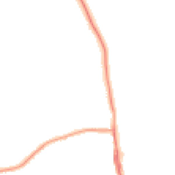 Night-time road noise heatmap for TS25 1AL