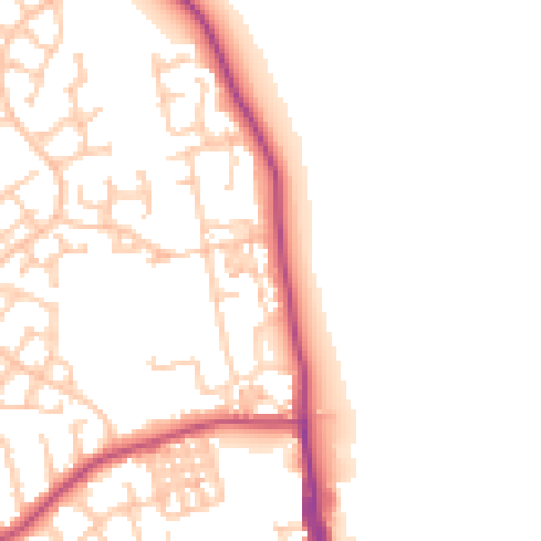 Daytime road noise heatmap for TS25 1AP