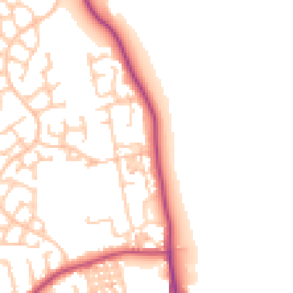Daytime road noise heatmap for TS25 1AQ
