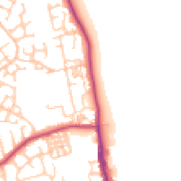 Daytime road noise heatmap for TS25 1AR