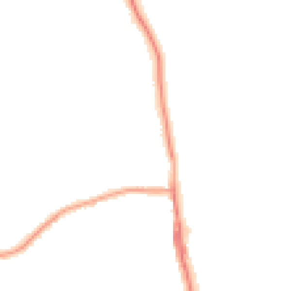 Night-time road noise heatmap for TS25 1AS
