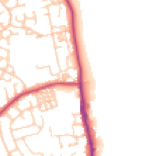 Daytime road noise heatmap for TS25 1AU