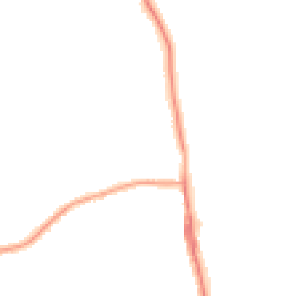 Night-time road noise heatmap for TS25 1BA