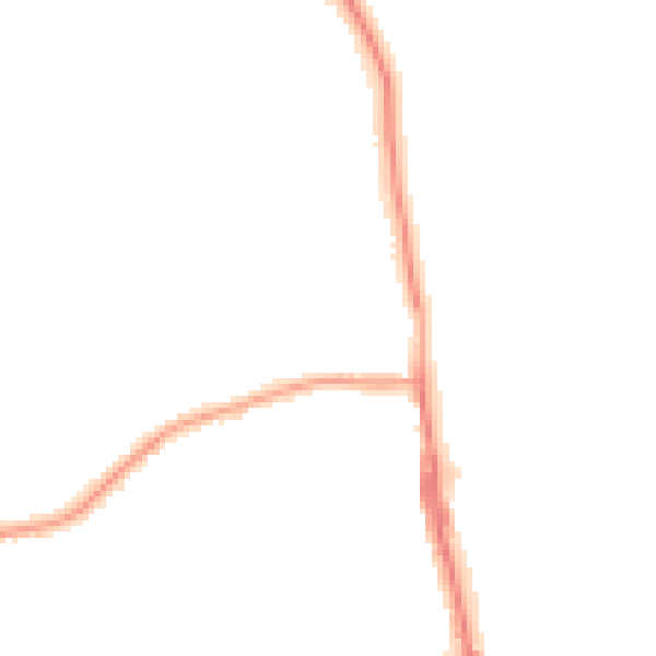 Night-time road noise heatmap for TS25 1BB