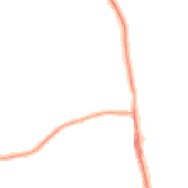 Night-time road noise heatmap for TS25 1BD
