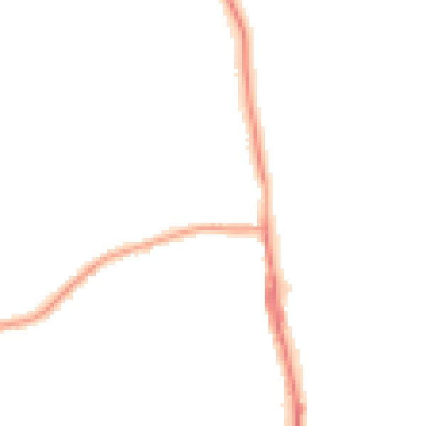 Night-time road noise heatmap for TS25 1BE
