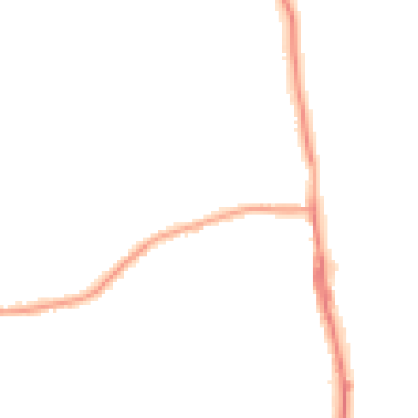 Night-time road noise heatmap for TS25 1BG