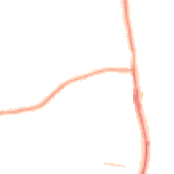 Night-time road noise heatmap for TS25 1BH