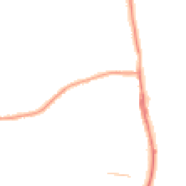 Night-time road noise heatmap for TS25 1BL
