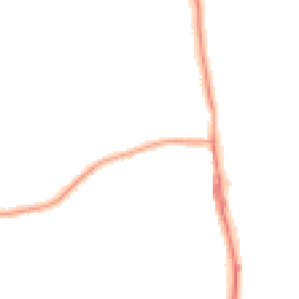 Night-time road noise heatmap for TS25 1BN