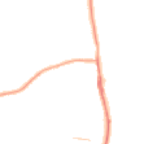 Night-time road noise heatmap for TS25 1BP