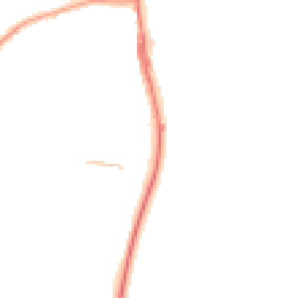 Night-time road noise heatmap for TS25 1DD