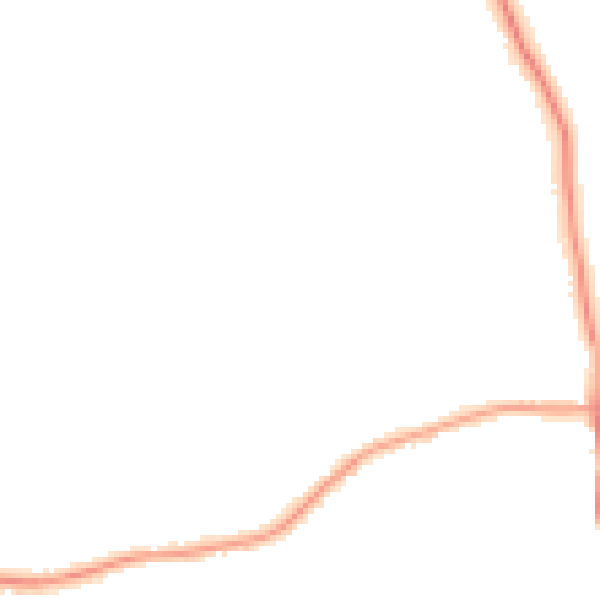 Night-time road noise heatmap for TS25 1DH