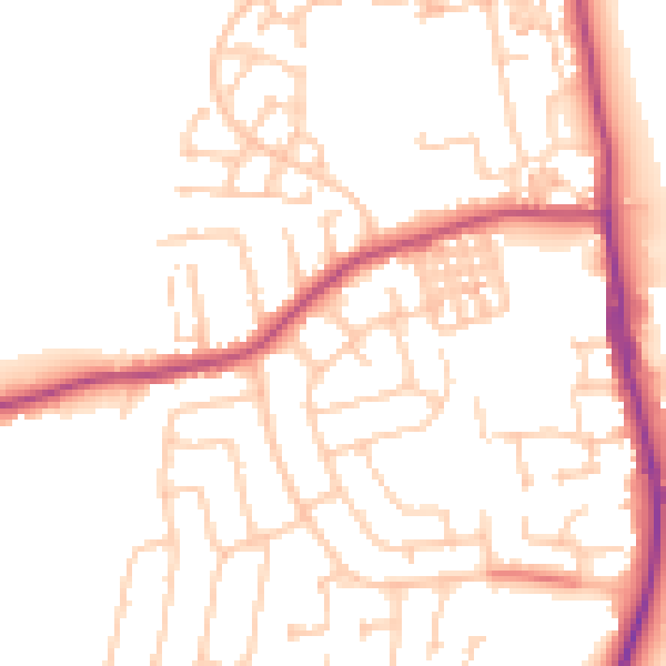 Daytime road noise heatmap for TS25 1EJ