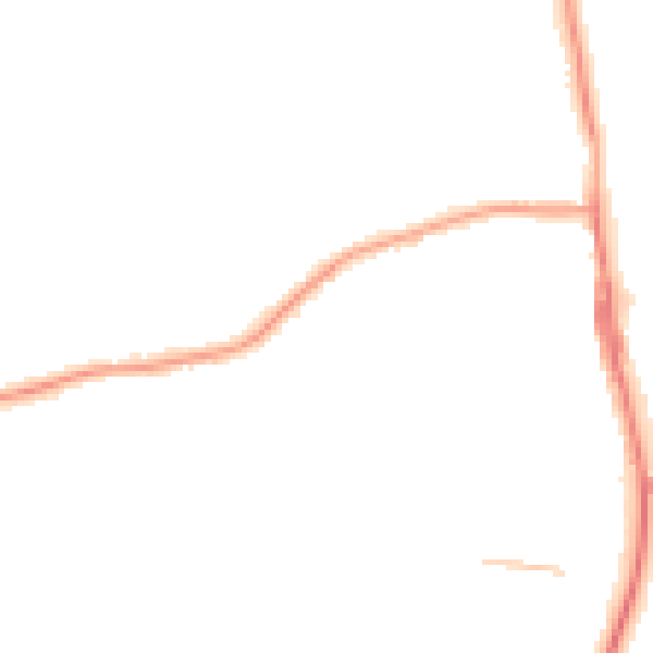 Night-time road noise heatmap for TS25 1EJ