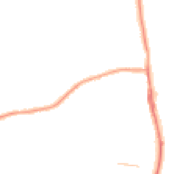 Night-time road noise heatmap for TS25 1EL