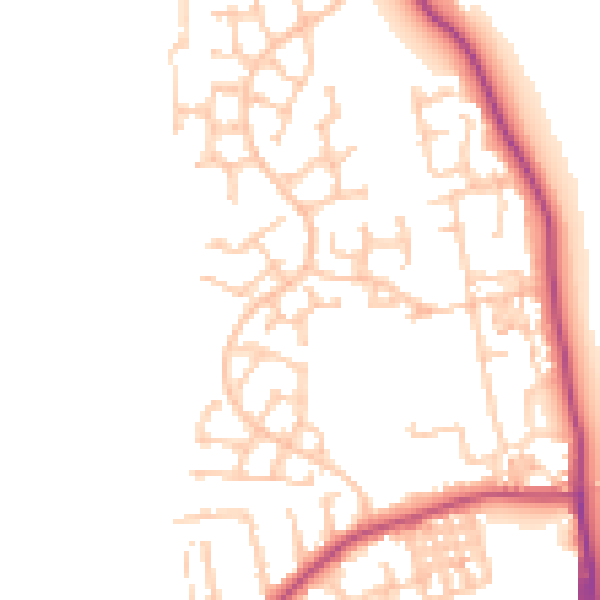Daytime road noise heatmap for TS25 1EU