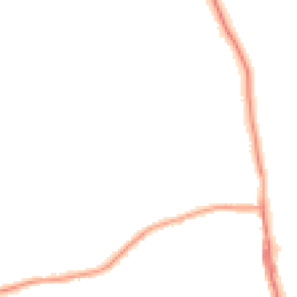 Night-time road noise heatmap for TS25 1FJ